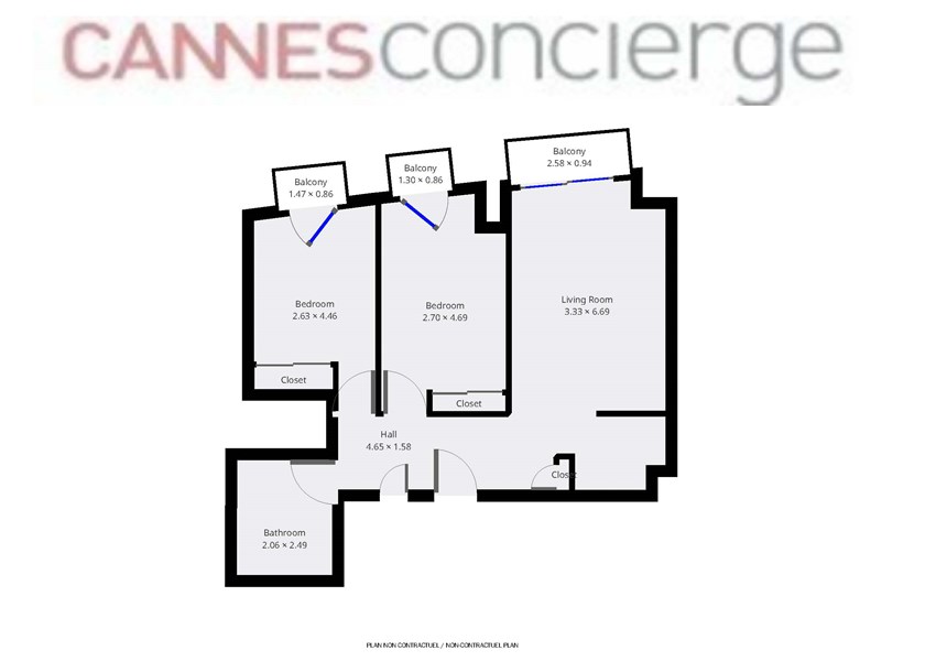 Centre Riviera Two bedroom CANNES